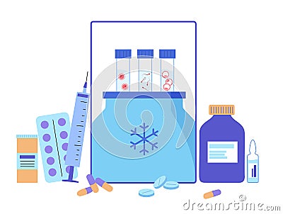 IVF freezing concept Vector Illustration