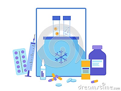 IVF freezing concept Vector Illustration