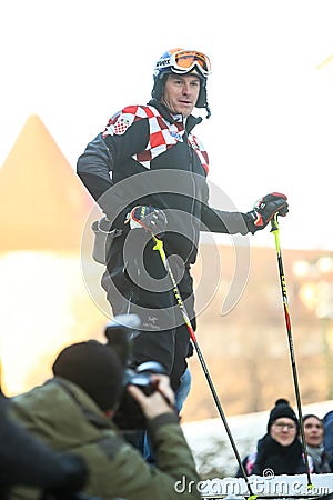 Ivica Kostelic posing at FIS World Snow Day Editorial Stock Photo