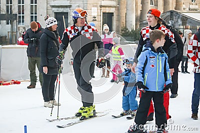 Ivica Kostelic skiing in Bakaceva Editorial Stock Photo