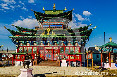 Ivolginsky Datsan, Buddhist Monastery Stock Photo