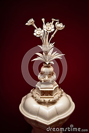 Ivory floral statue in Florence Stock Photo