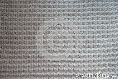 Ivory handmade knitted fabric texture Stock Photo