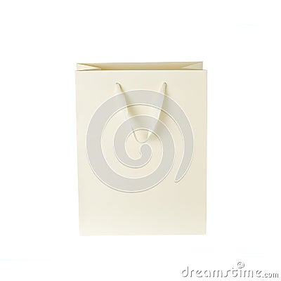 Ivory shopping bag Stock Photo