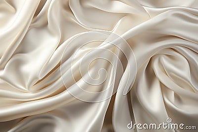 ivory soft satin textile texture background Stock Photo