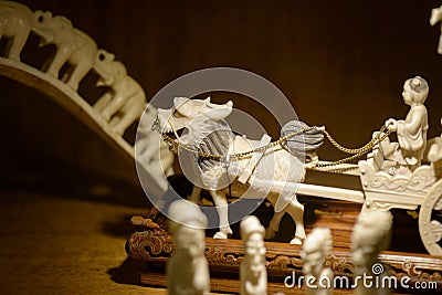 Nice Ivory statuette Editorial Stock Photo