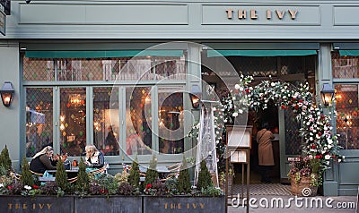 The Ivy Restaurant in Winchester, UK Editorial Stock Photo