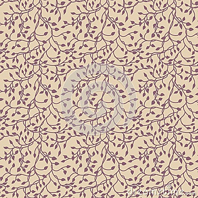 Ivy vine silhouette, elegant purple floral decorative wallpaper design element of leaves, pretty wedding invitation design Vector Illustration