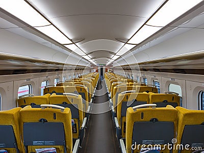 Iwate,Japan - April 27,2014 : Inside of E6 Series Shinkansen Editorial Stock Photo