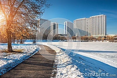 Izmailovo Hotel in Moscow Stock Photo