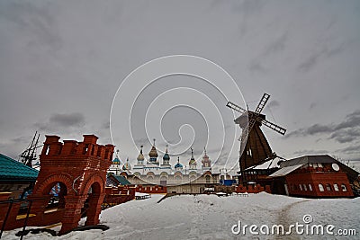 Izmailovsky Kremlin famous landmark in Moscow Stock Photo