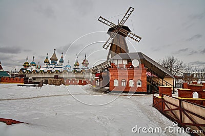 Izmailovsky Kremlin famous landmark in Moscow Stock Photo