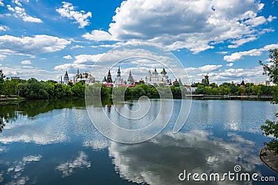 Izmaylovsky Kremlin in Moscow. Stock Photo