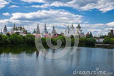 Izmaylovsky Kremlin in Moscow Stock Photo