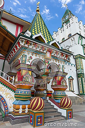 Izmaylovsky Kremlin in Moscow. Traditional Russian architecture Stock Photo