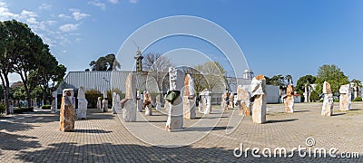 Izmir Painting and Sculpture Museum - Kulturpark Art Gallery - Stones and Suitcases Exhibit Editorial Stock Photo