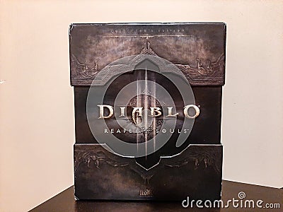 Diablo, Playstation game in its box Editorial Stock Photo