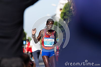 Running people at Marathon Izmir competition Editorial Stock Photo