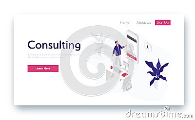 Consulting company template. Vector Illustration