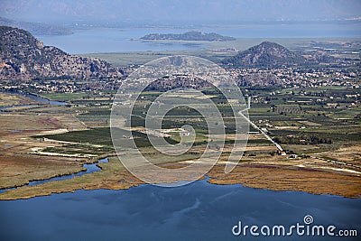 Iztuzu beach and delta of Dalyan river Stock Photo