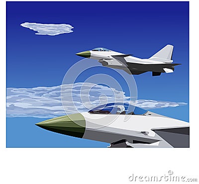 J-10 fighter jets -formation flying Stock Photo