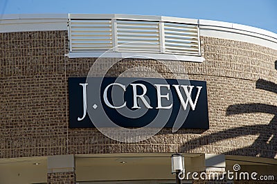 J. Crew Store at the Tanger Outlet Mall in Southaven, Mississippi Editorial Stock Photo