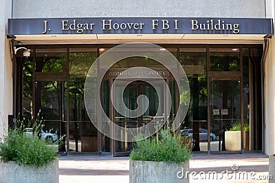 J. Edgar Hoover FBI Building Entry Editorial Stock Photo