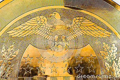 10-J Gold Seal at United States Federal Reserve Editorial Stock Photo