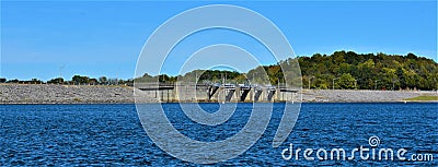 J Percy Priest Lake Dam, Nashville Tennessee Stock Photo