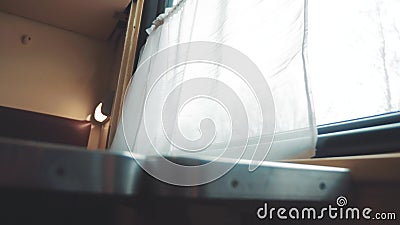 Interior Wagon Railway Carriage Inside A Railroad Car Concept Train Journey Travel View Beautiful From The Window Of Arkivfilmer Video Av