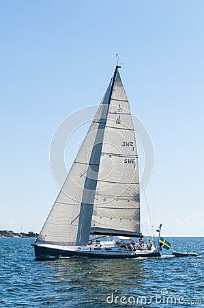 J/145 sailingboat Stockholm archipelago Editorial Stock Photo
