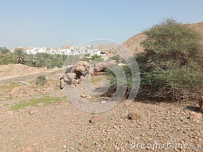 Jabal Heed hiking trail, Muscat Stock Photo