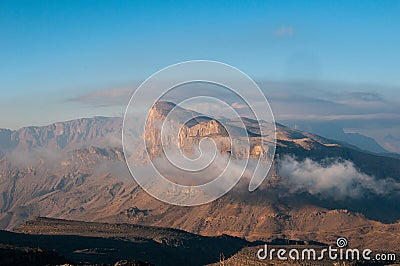 Jabal Shams, Hajar mountains, Oman Stock Photo