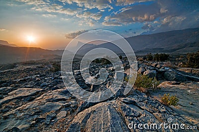 Jabal Shams Oman Stock Photo