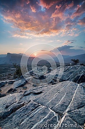 Jabal Shams Oman Stock Photo