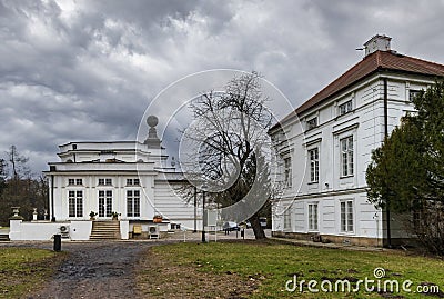 buildings of the poniatowski palace in jablonna near Warsaw Stock Photo