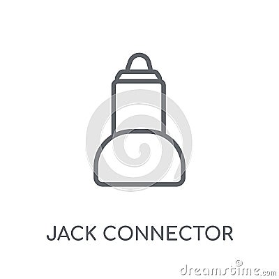 Jack connector linear icon. Modern outline Jack connector logo c Vector Illustration
