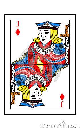 Jack of diamonds Vector Illustration