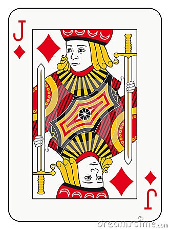 Jack of Diamonds Vector Illustration