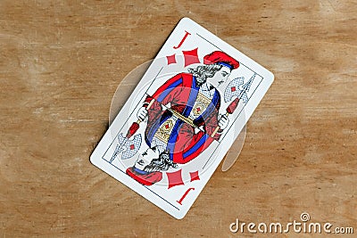 Jack of Diamonds playing card Editorial Stock Photo