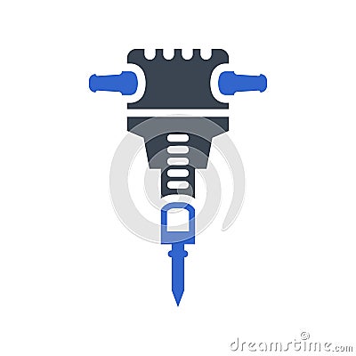 Jack hammer drill icon Vector Illustration