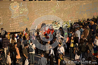 Jack Layton - Chalk Memorial. Editorial Stock Photo