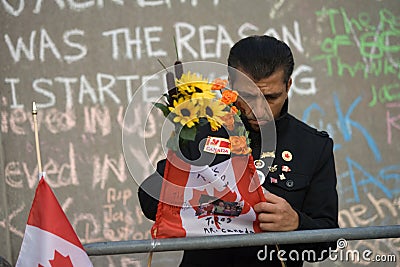 Jack Layton - Chalk Memorial. Editorial Stock Photo