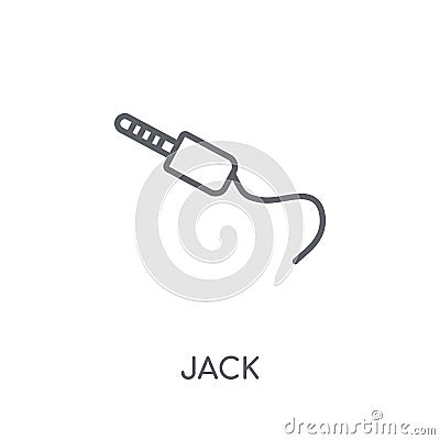 Jack linear icon. Modern outline Jack logo concept on white back Vector Illustration