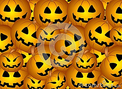 Jack-O-Lantern Background Cartoon Illustration