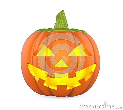 Jack O Lantern Halloween Pumpkin Isolated Stock Photo