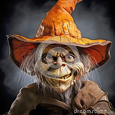 Portrait of Halloween goblin Stock Photo
