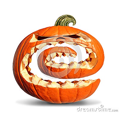 Jack-O-Lantern Pumpkin Swirl Stock Photo