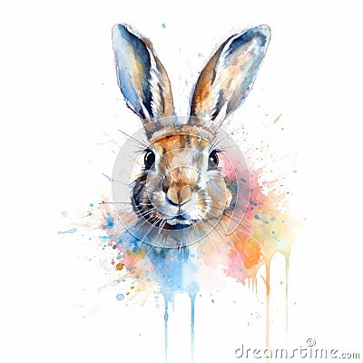jack rabbit Generative Ai Stock Photo