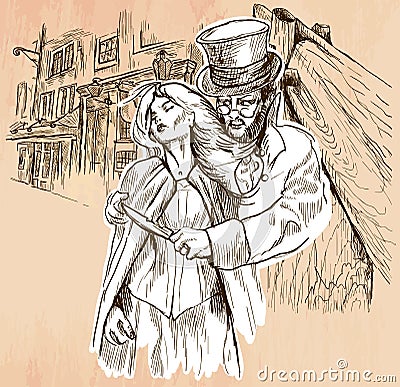 Jack the Ripper - An hand drawn vector Vector Illustration